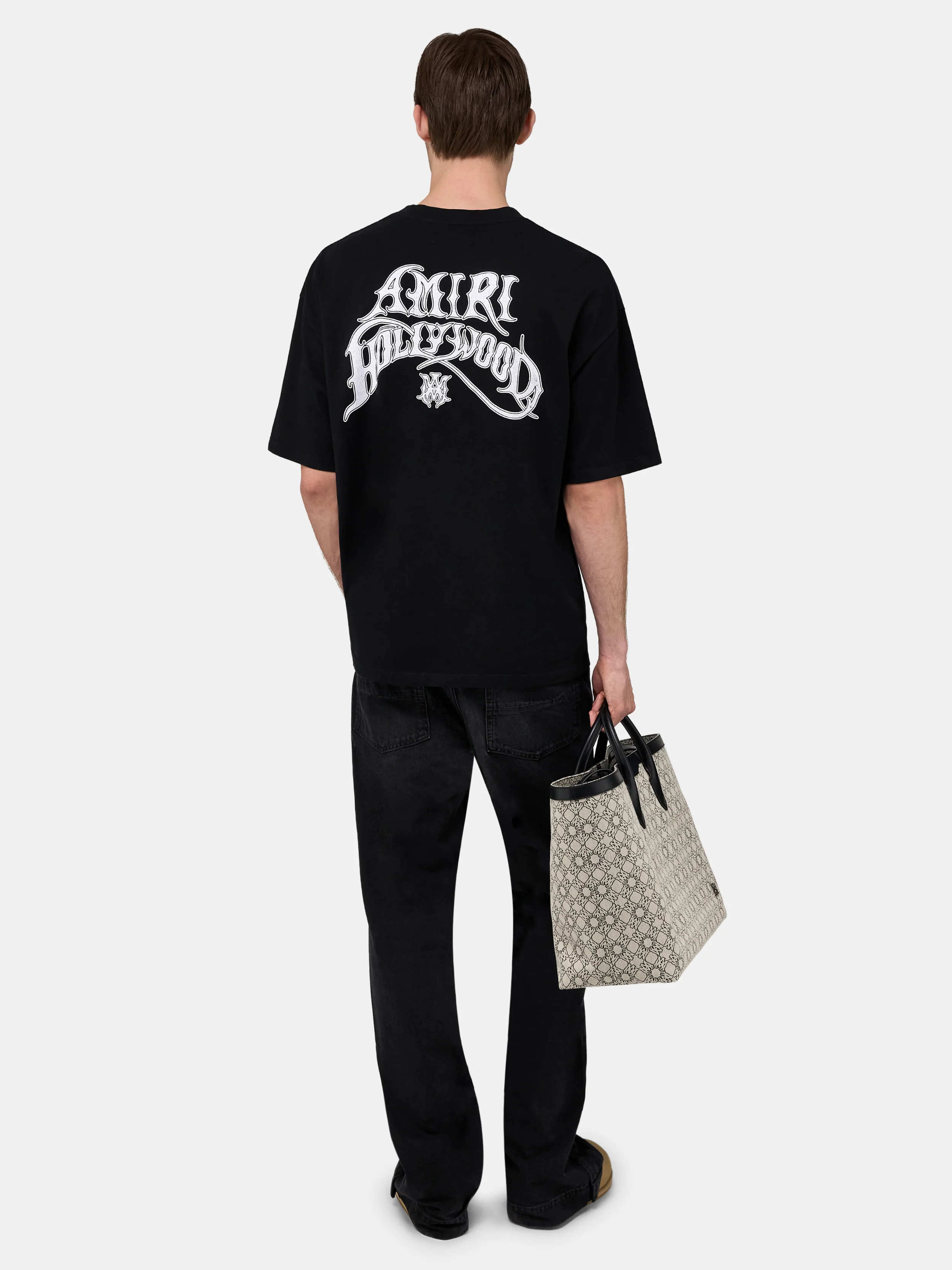 AMIRI HOLLYWOOD LIGHTWEIGHT JERSEY SKATE TEE - Black - Image 4