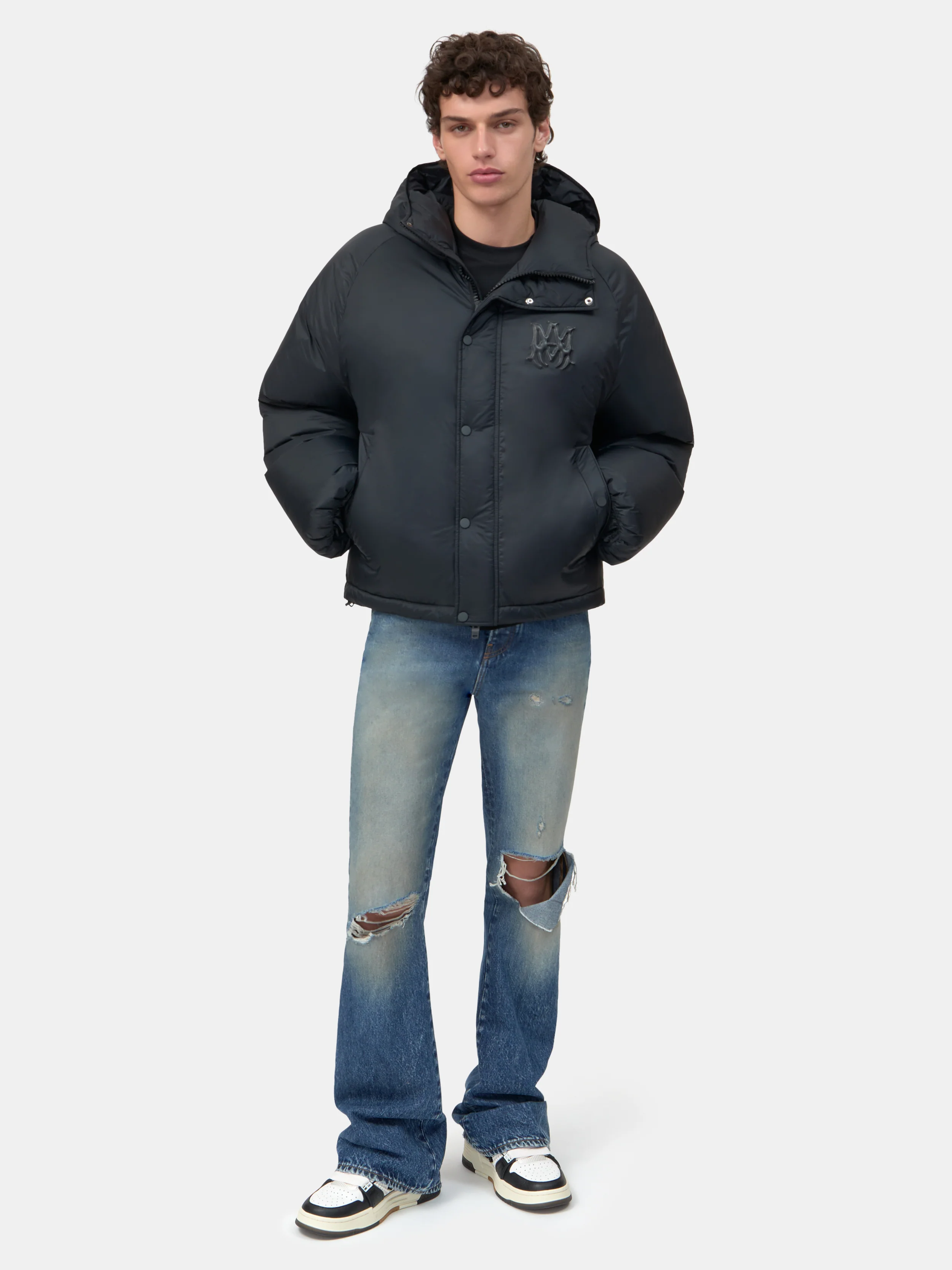 AMIRI HOODED DOWN JACKET - Black - Image 2