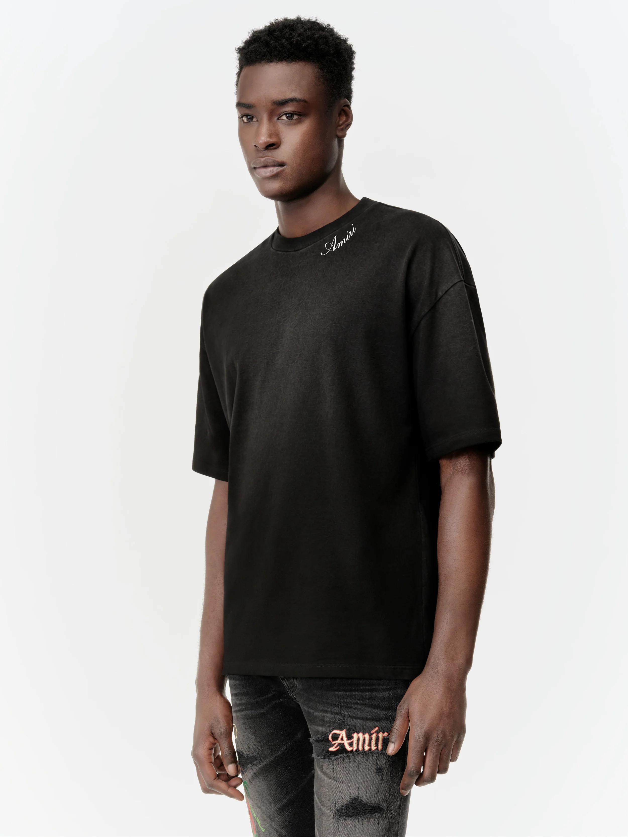 AMIRI SCRIPT TEE - Black - Image 3