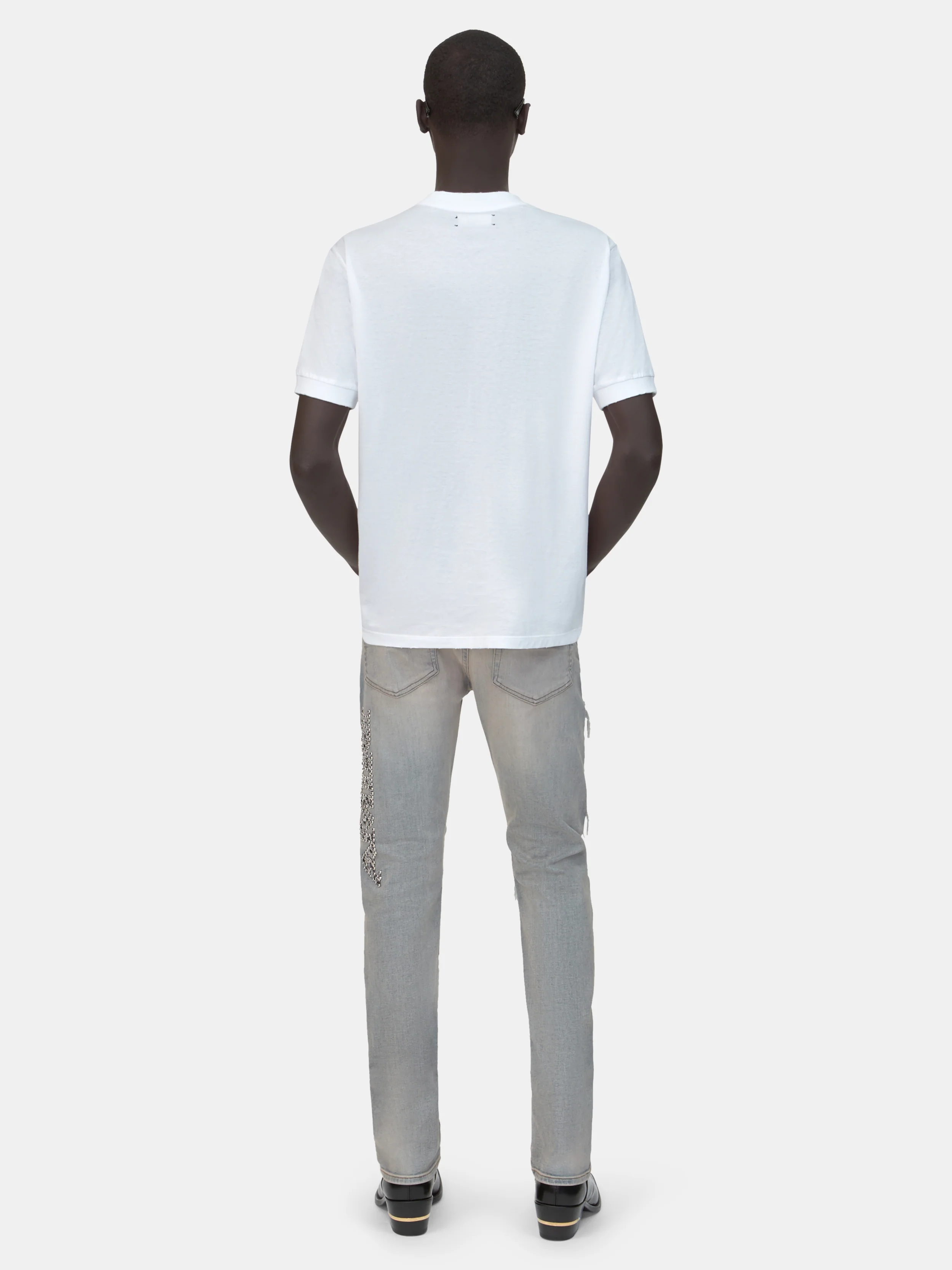 AMIRI SNAKE STUD SLIM JEAN - Antique Indigo - Image 3