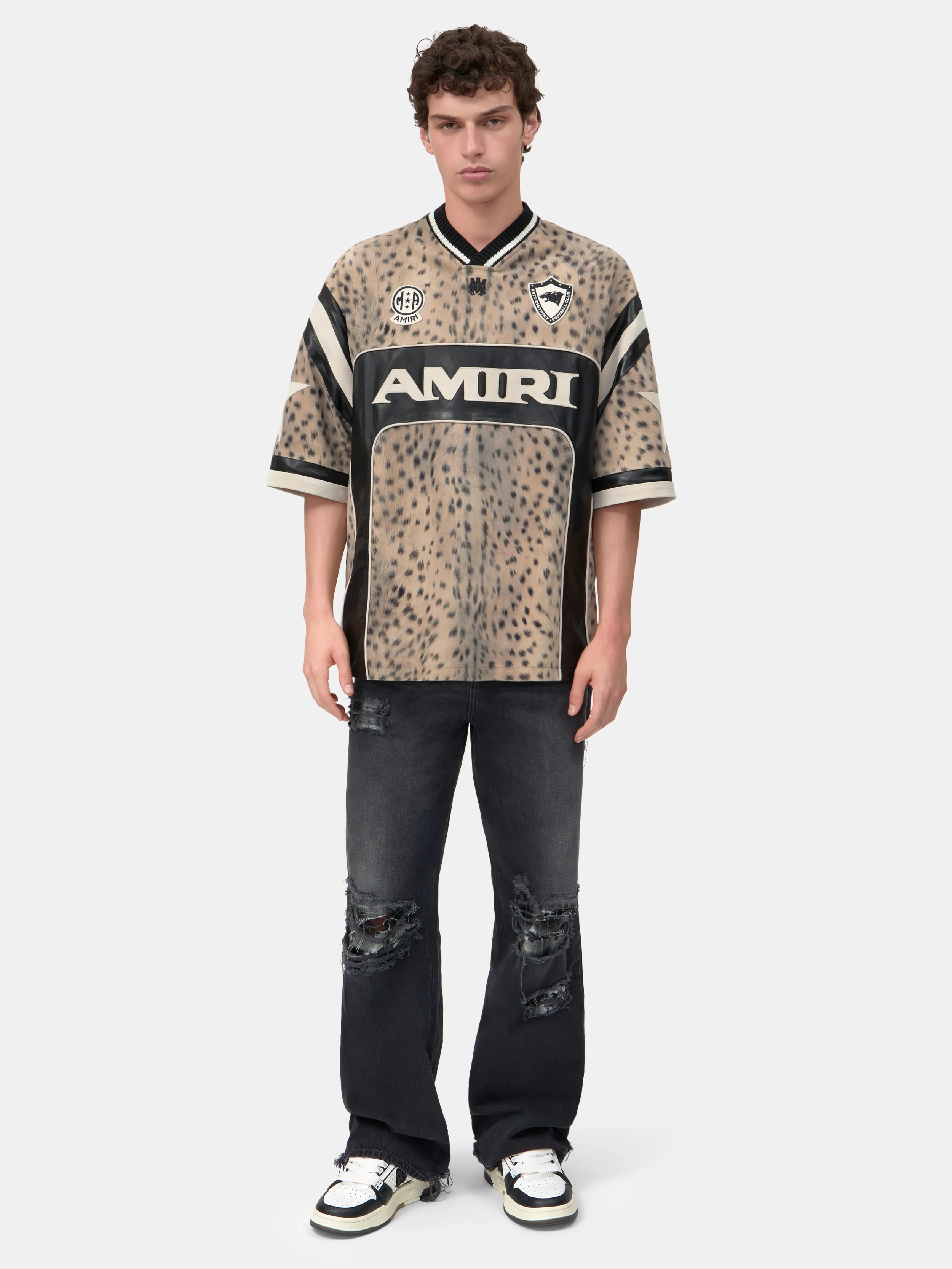 AMIRI SPORT LEATHER JERSEY - Dark Brown - Image 2