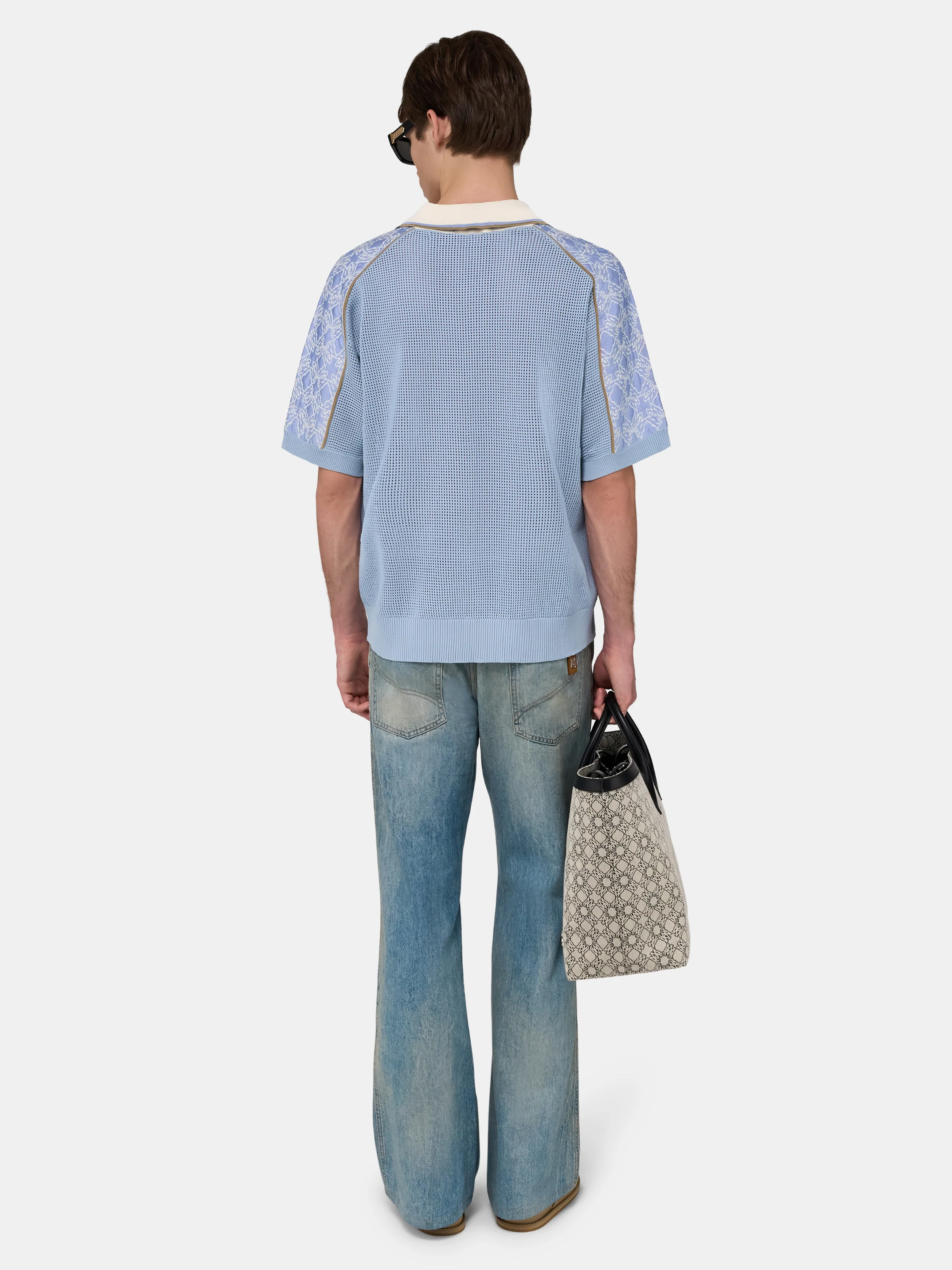 AMIRI SPORT MESH JERSEY - Sky - Image 4