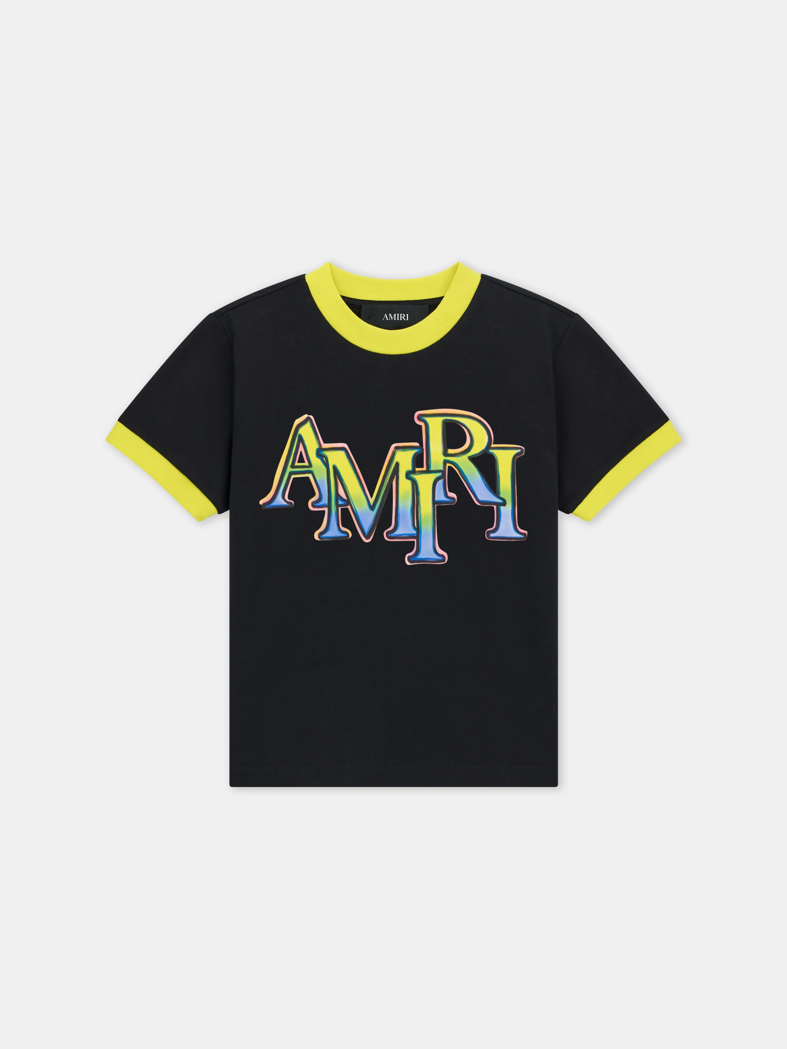 KIDS - KIDS' AMIRI STAGGERED RINGER TEE - Black