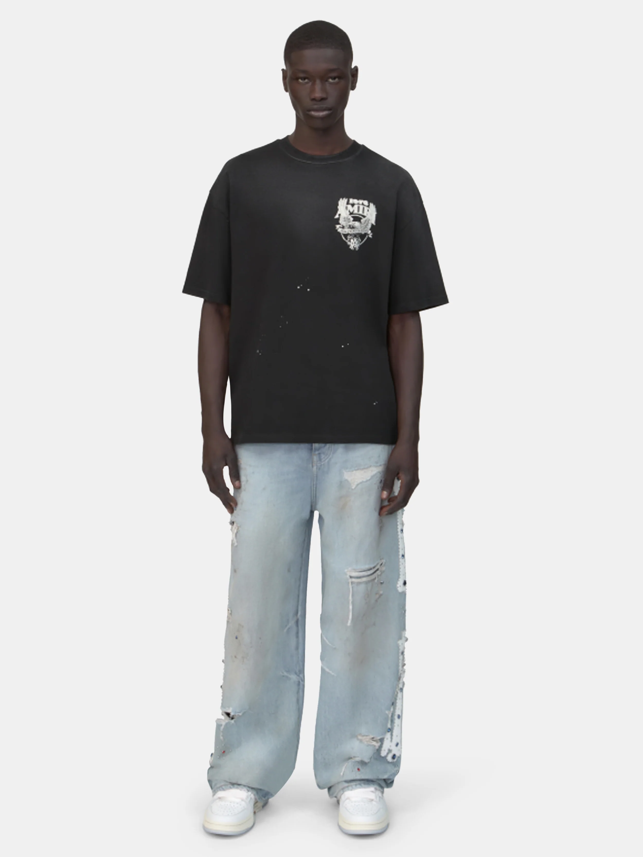 BONES STUDDED BAGGY JEAN - Perfect Antique Indigo - Image 2
