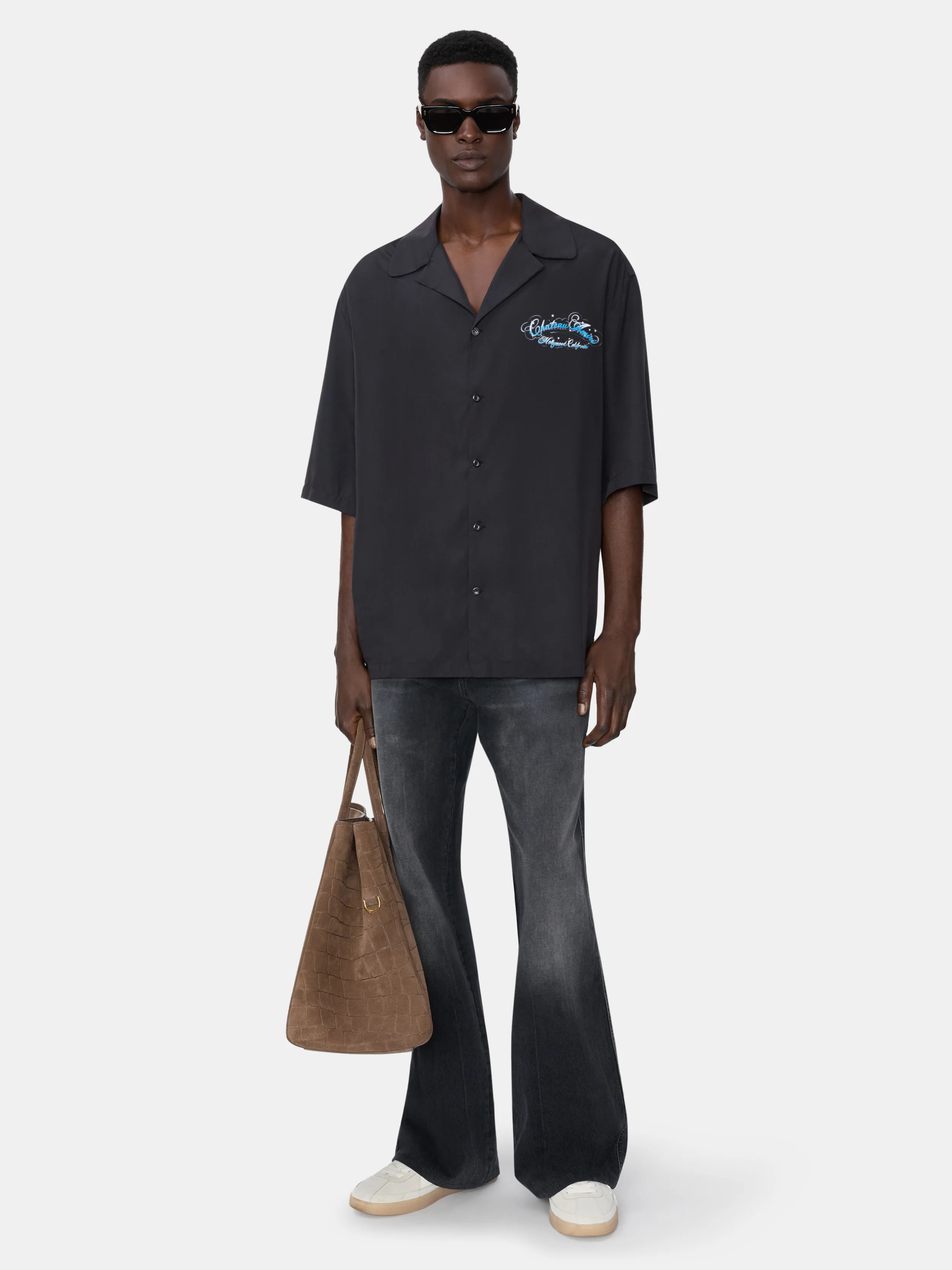 CHATEAU SCRIPT CAMP SHIRT - Black - Image 2