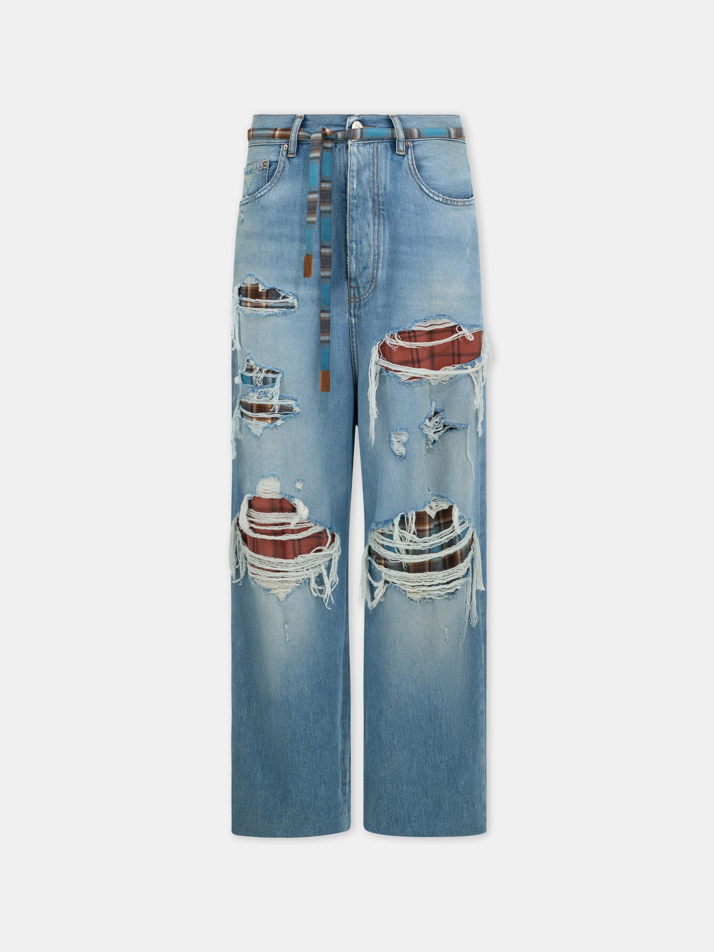 FLANNEL REPAIR BAGGY JEAN - Surfrider Indigo