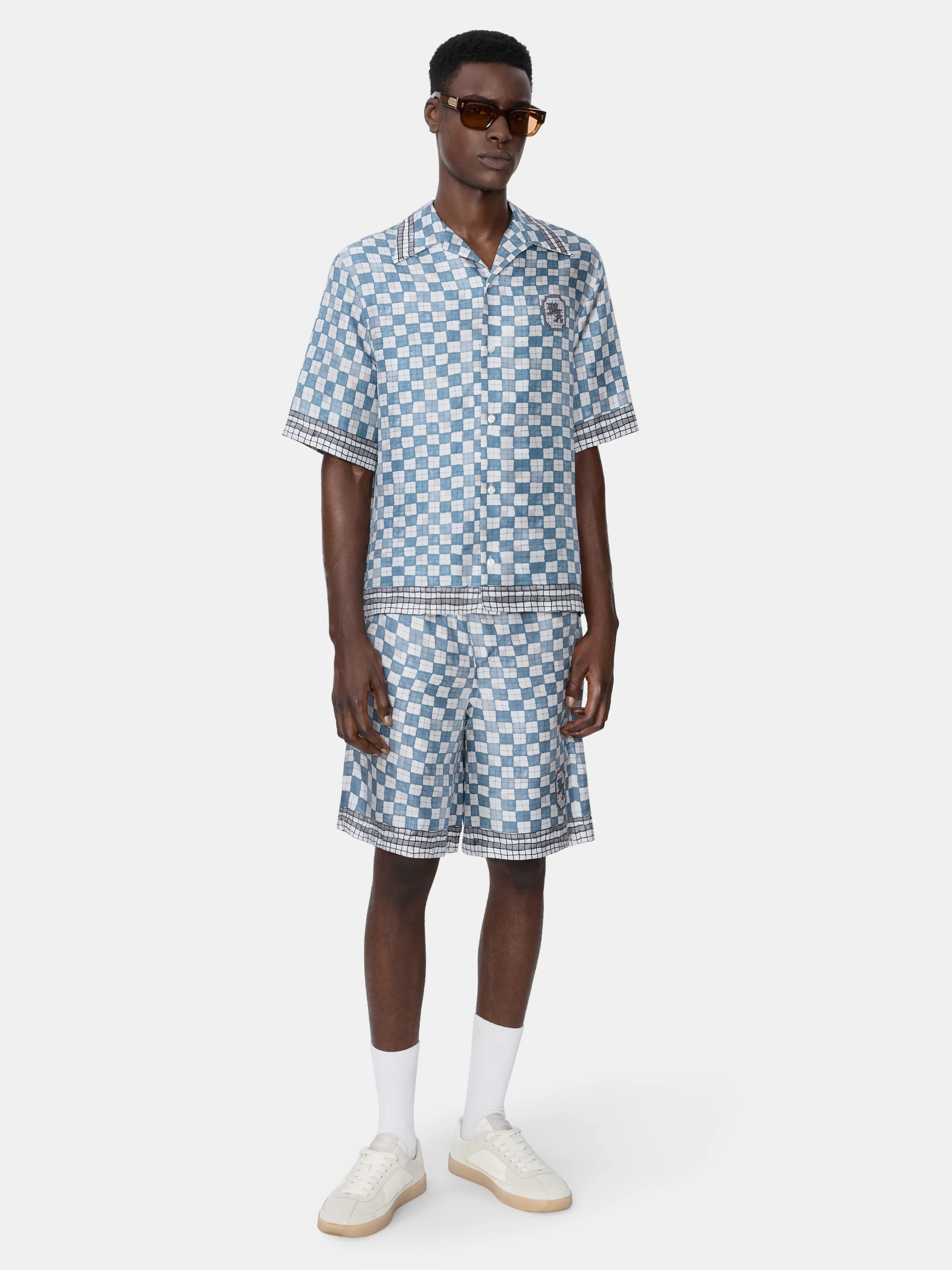 MA CHECKERED BOWLING SHIRT - Steel - Image 2