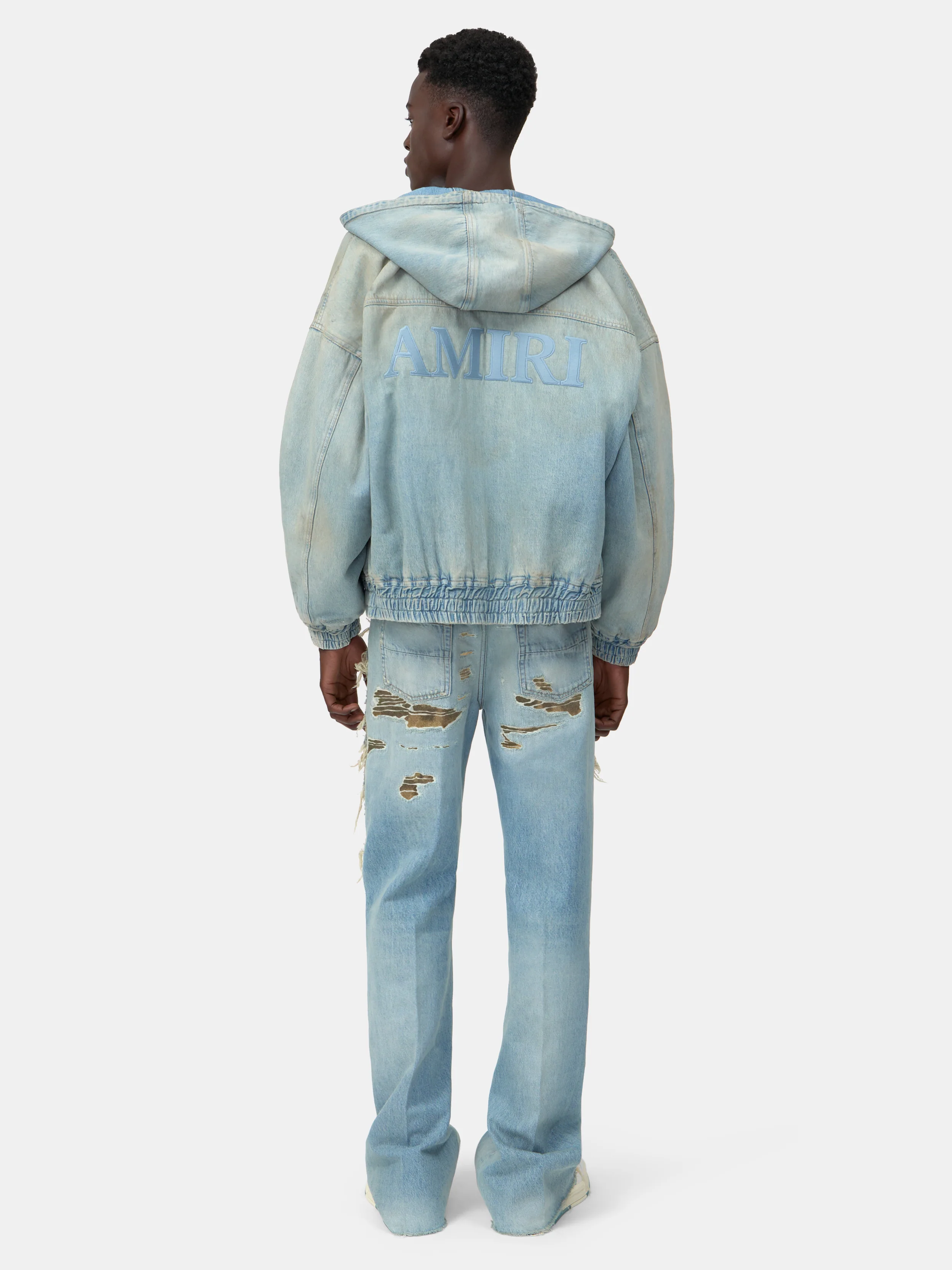 MA DENIM ZIP HOODIE - Perfect Antique Indigo - Image 4