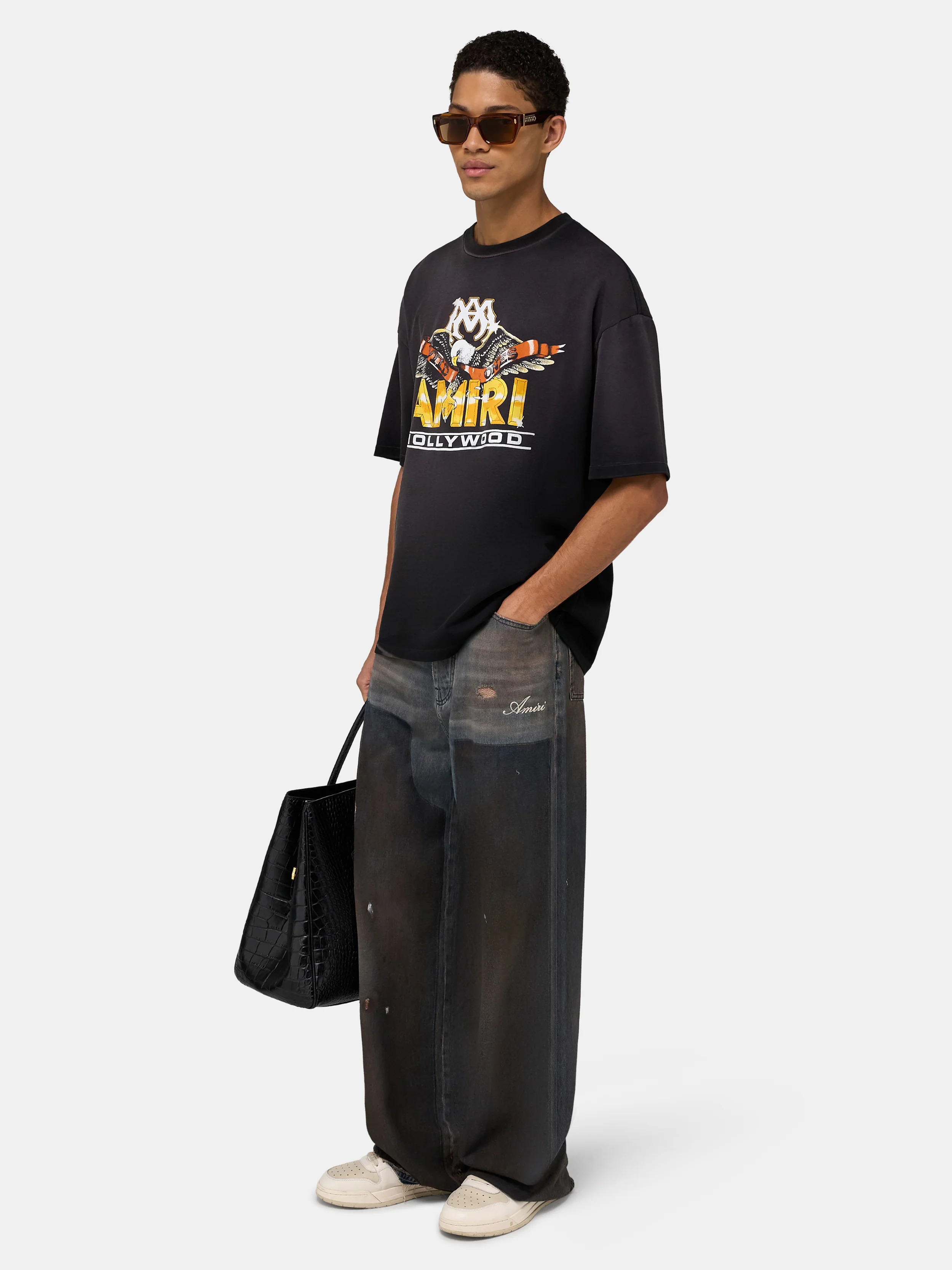 MA EAGLE OVERSIZED TEE - Black - Image 3