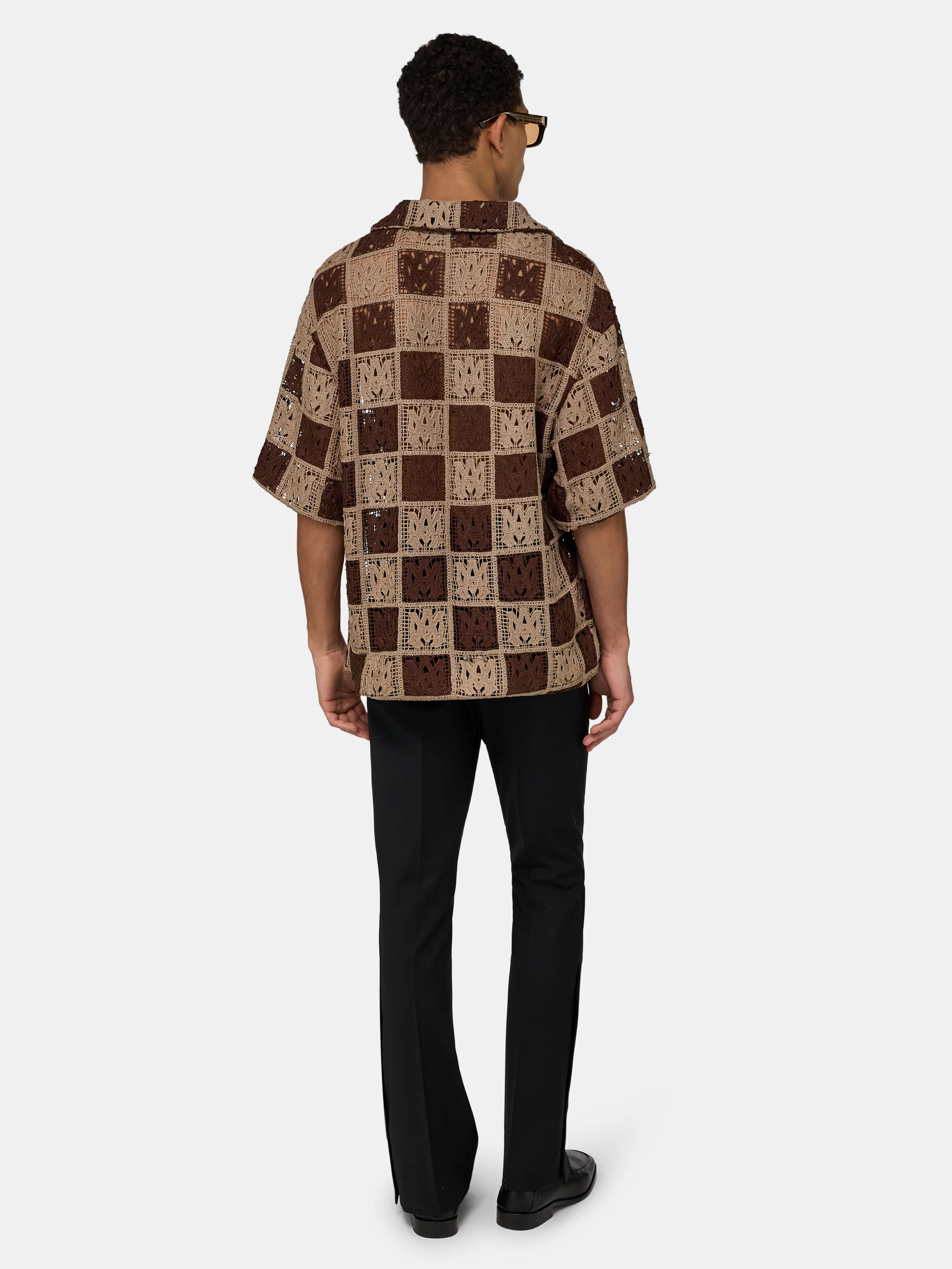 MA QUAD CHECKER OVERSIZED CAMP SHIRT - Earth - Image 4