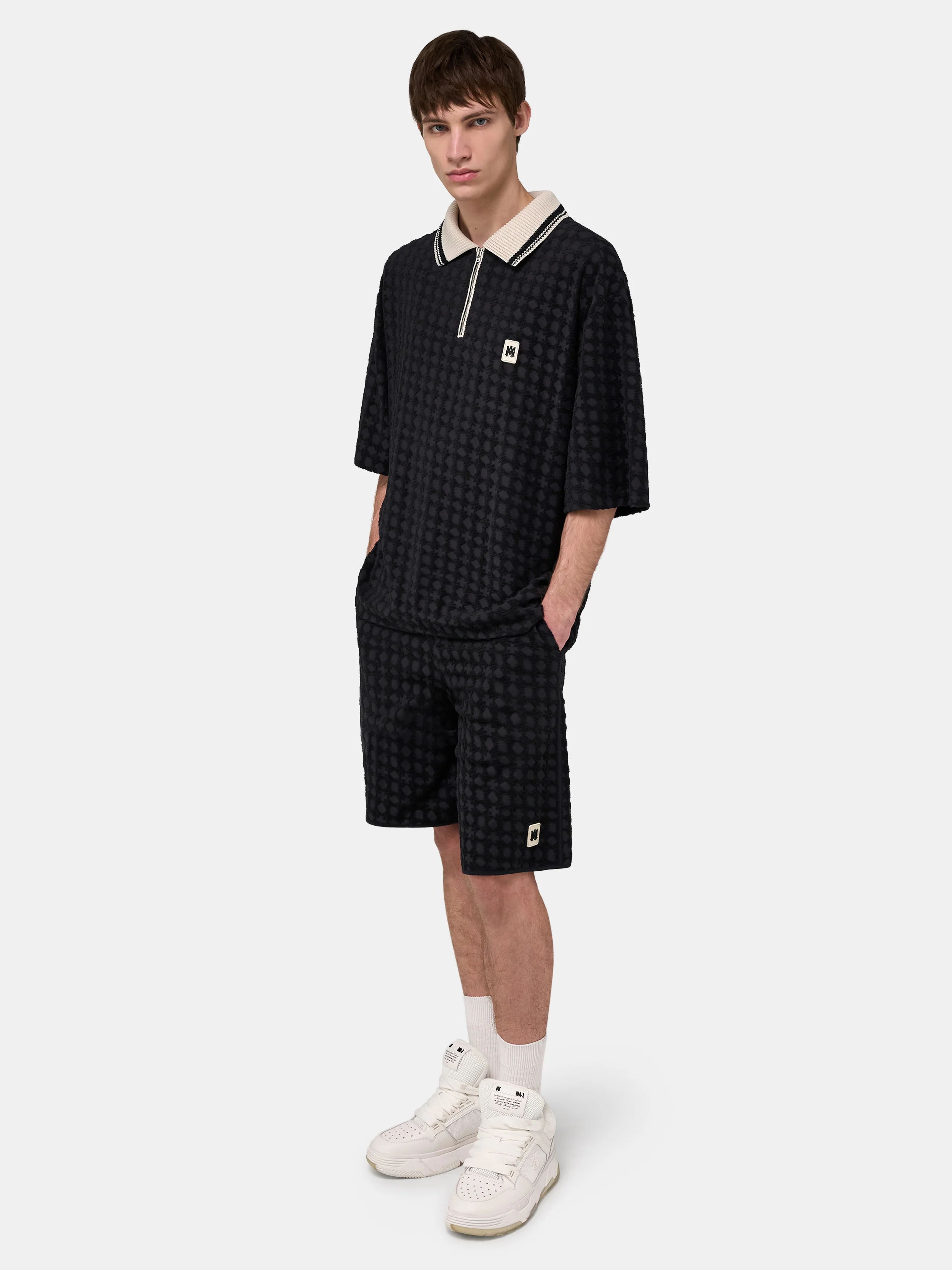 MA QUAD TOWELING SHORT - Black - Image 3