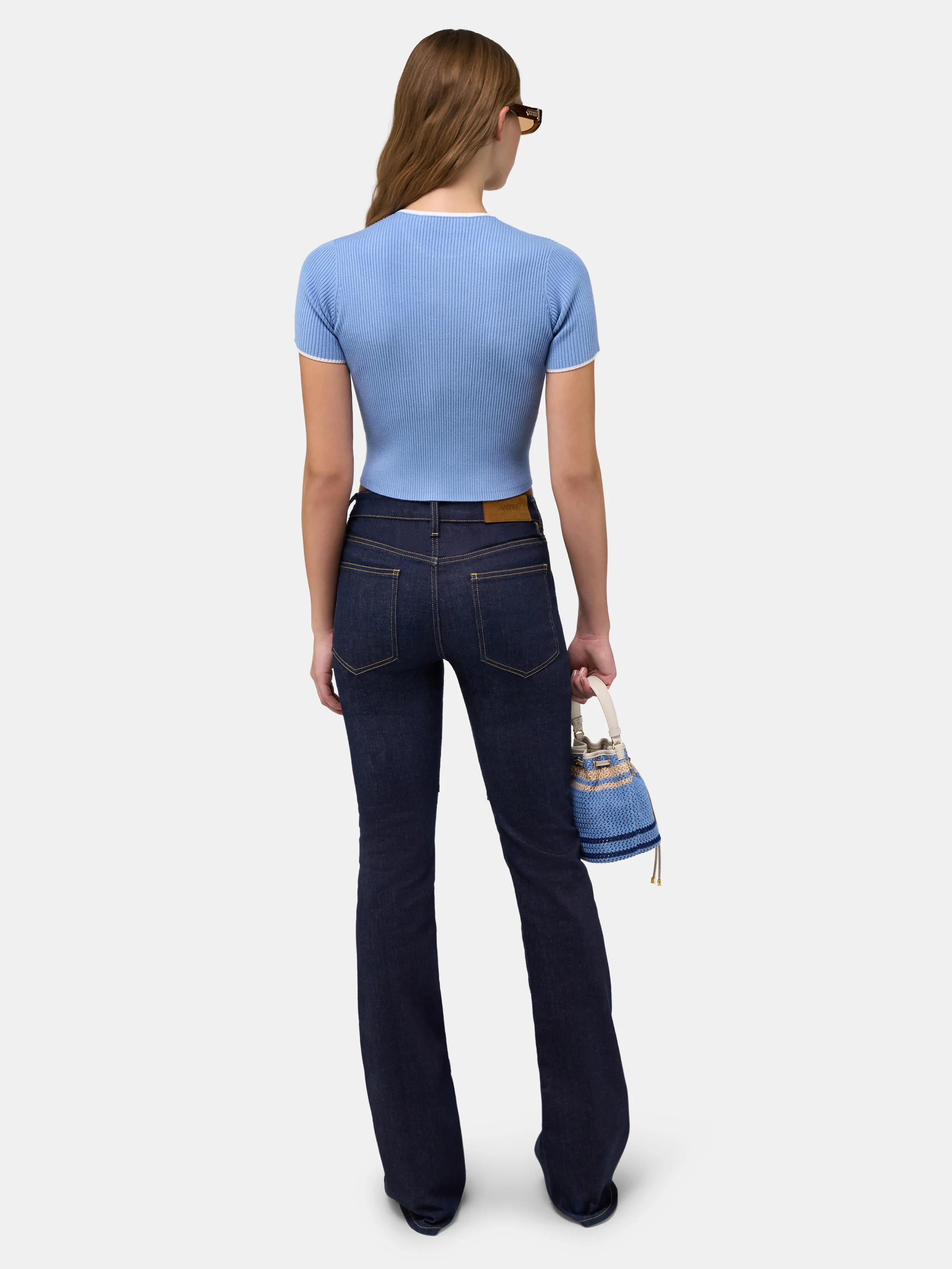 WOMEN - WOMEN'S MA RIB KNIT BABY TEE - Skyline Blue - Image 4