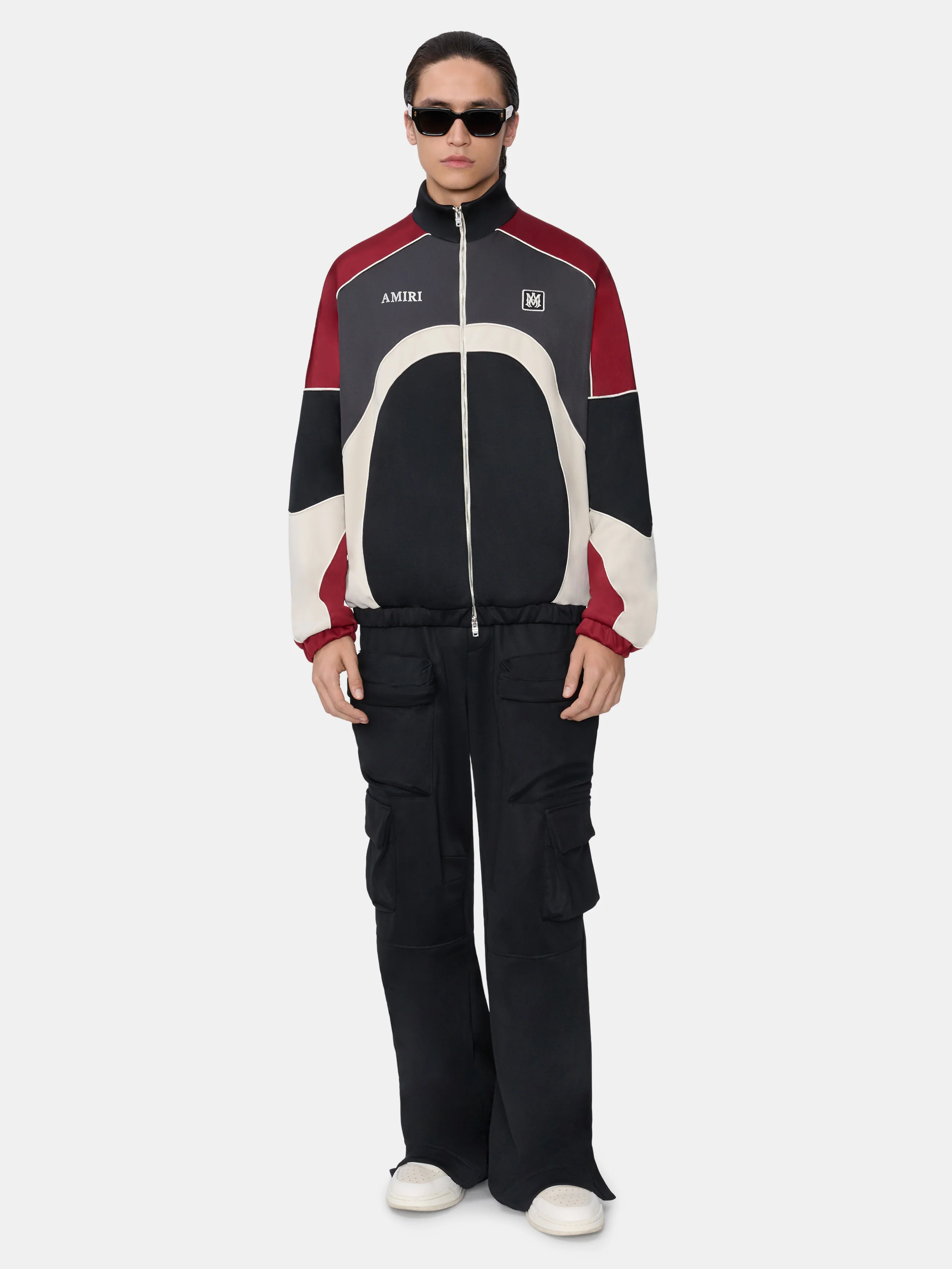 OVERSIZED PANEL TRACK JACKET - Black - Image 2