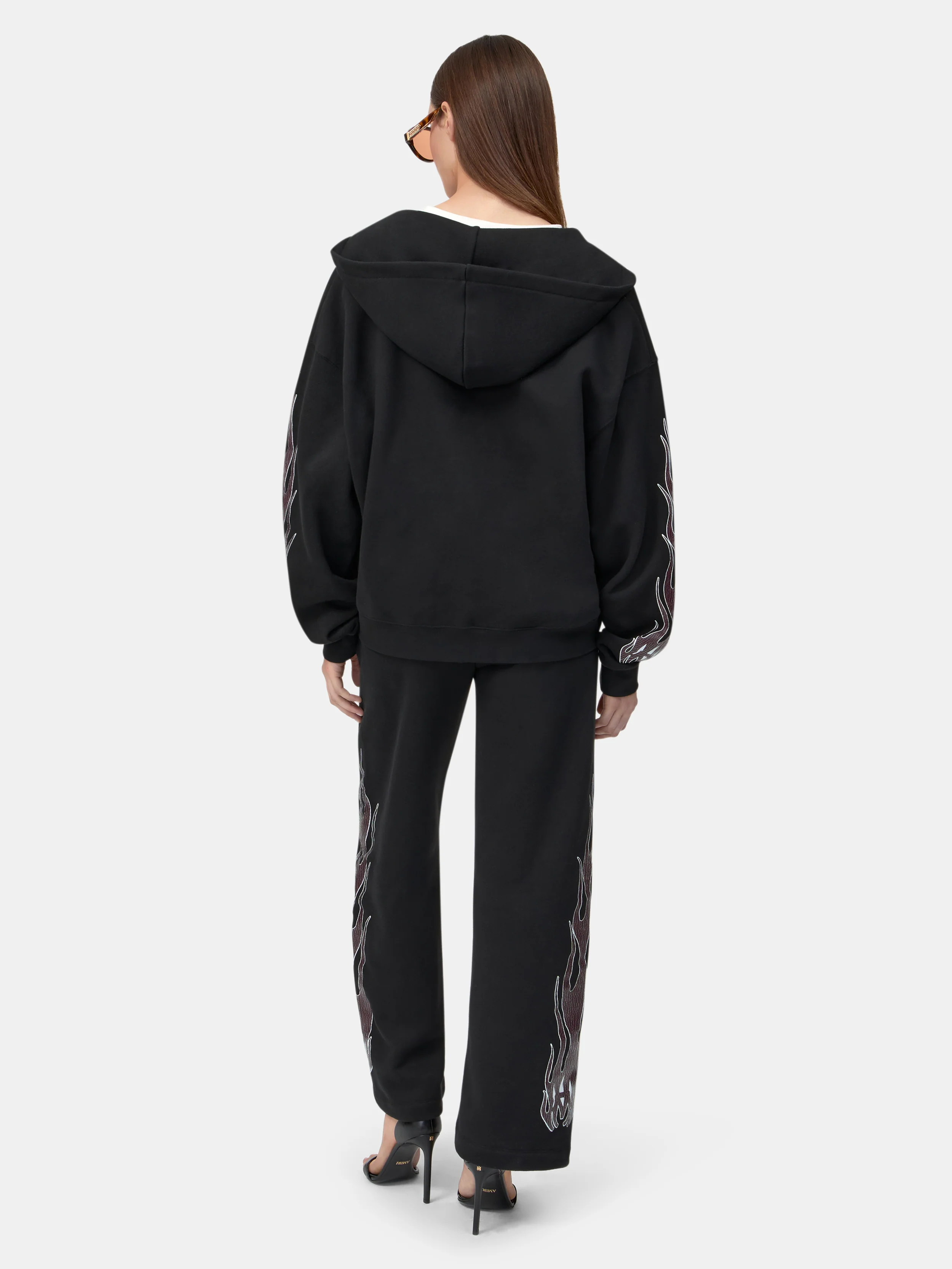 WOMEN - WOMEN'S MA FLAMES ZIP HOODIE - Black - Image 4