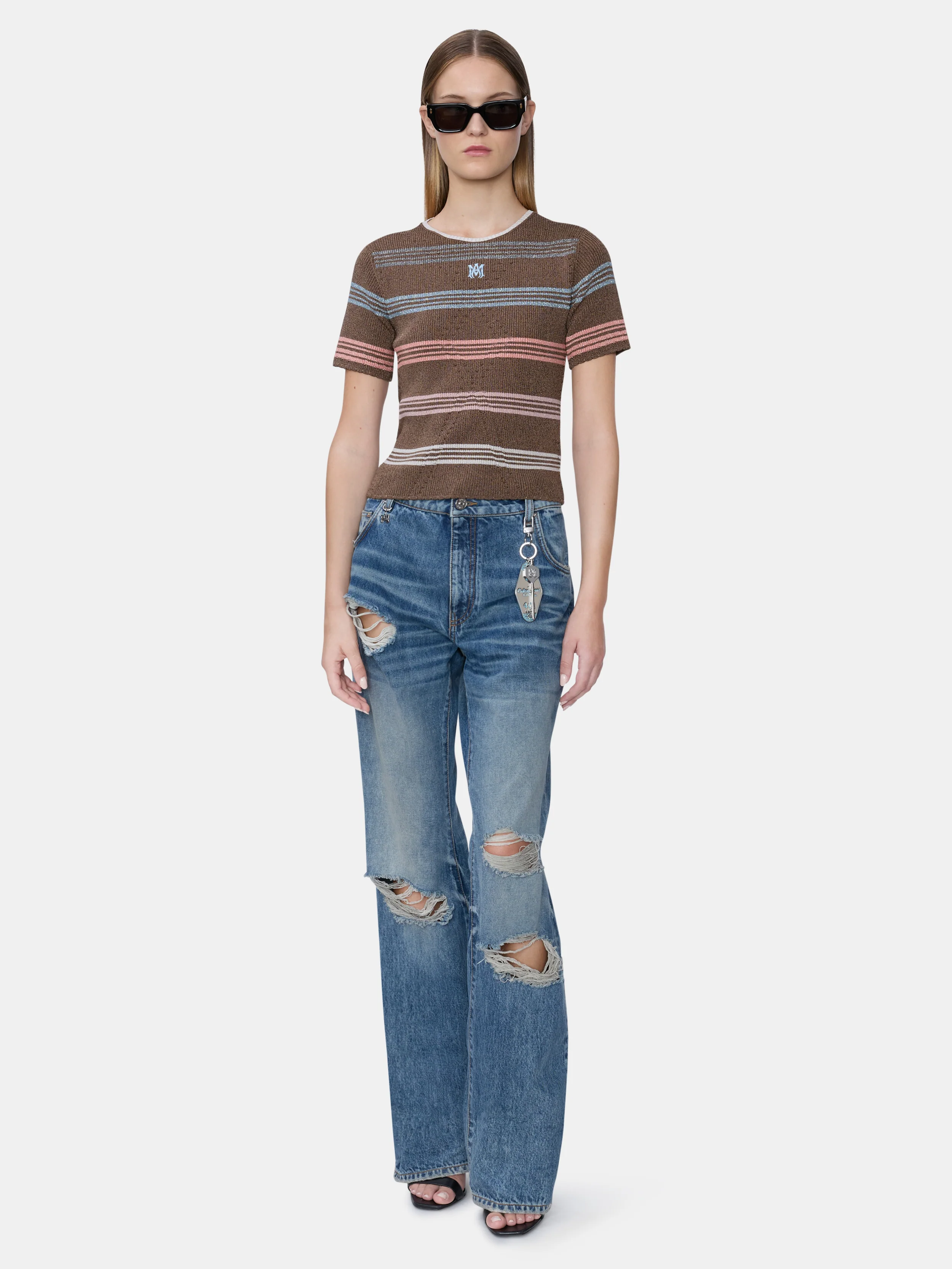 WOMEN - WOMEN'S MA STRIPE TEE - Tobacco - Image 2