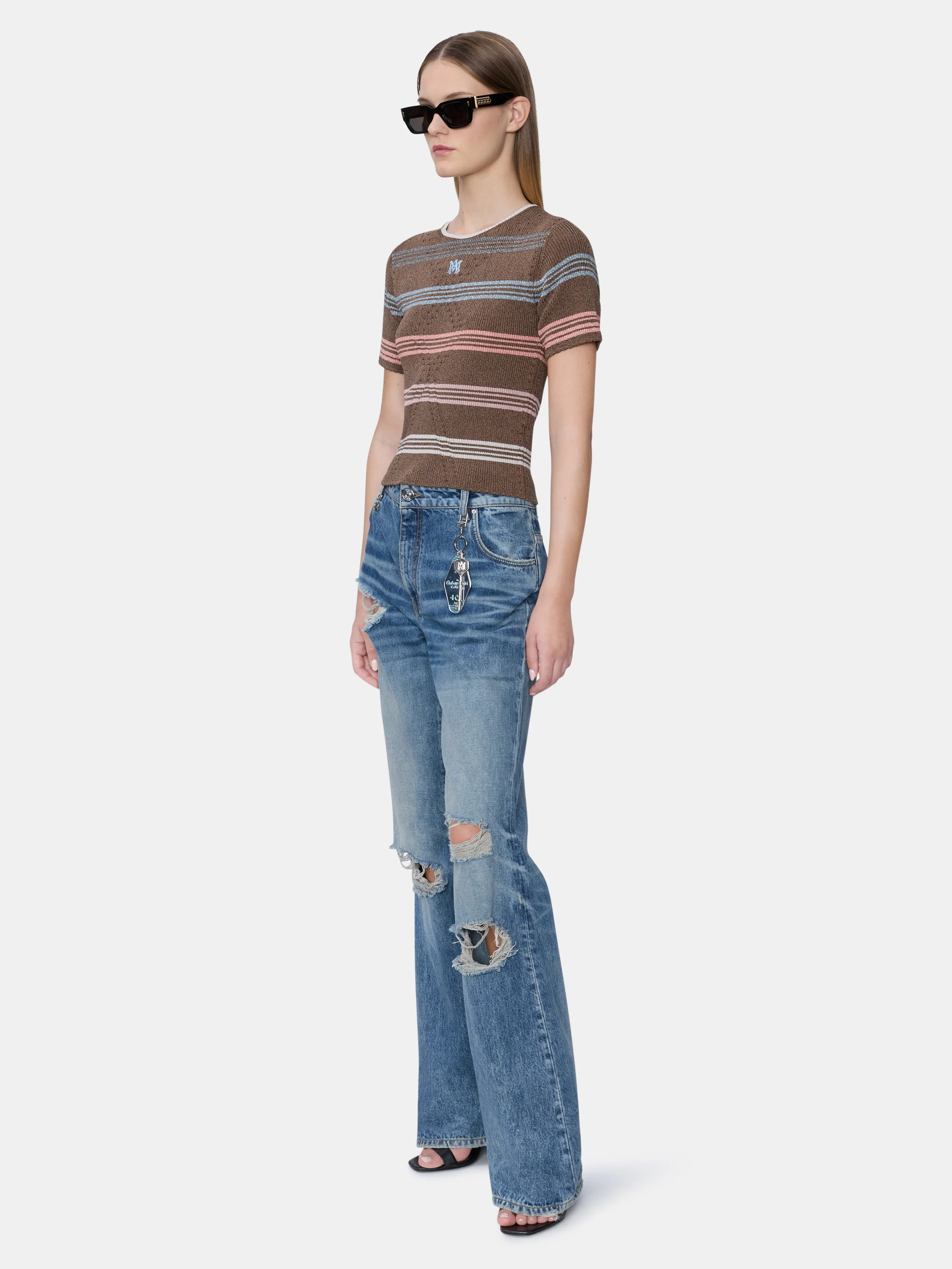 WOMEN - WOMEN'S MA STRIPE TEE - Tobacco - Image 3